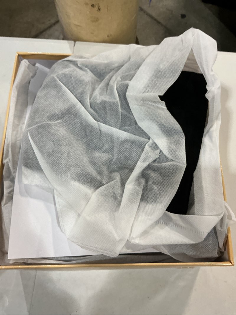 Condition photo showing New/Like New for knee high boots women classic chunky heel pointed toe tall boots for women low heel side zipper folds boots 8 black