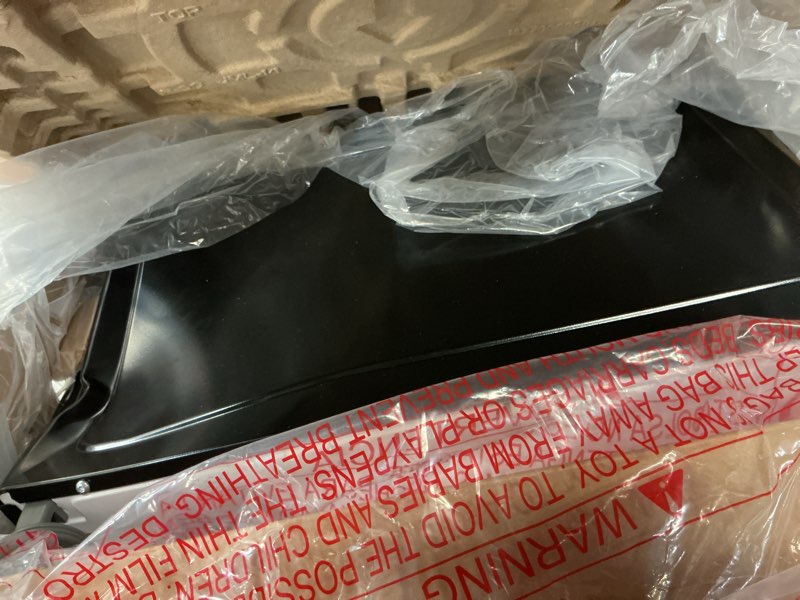 Condition photo showing As Is for hamilton beach 1.1 cu ft countertop microwave oven in black stainless steel