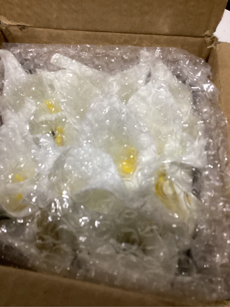 Condition photo showing Good Condition for real touch calla lily artificial flowers in vase, faux floral arrangements with vase and fake water for home decor dining table (white)