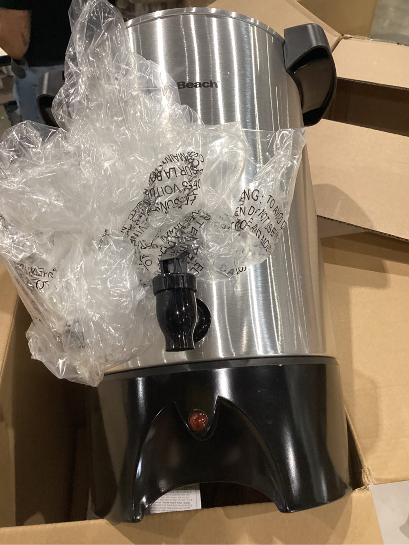 Condition photo showing Good Condition for hamilton beach 45 cup coffee urn and hot beverage dispenser, silver single-spout