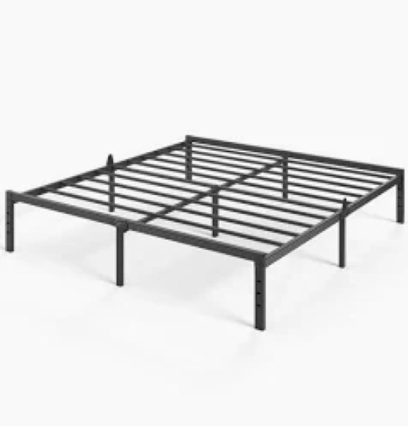 hlipha metal platform bed frame 16 inch tall,no box spring needed,king size bed with heavy duty stro
