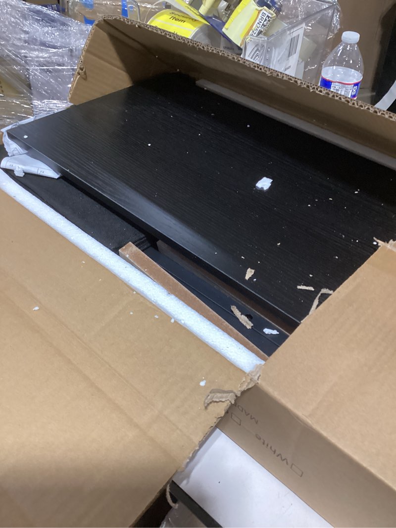 Condition photo showing As Is for BOLUO Black Dresser for Bedroom 6 Drawer Dressers & Chests of Drawers Small Fabric Dresser Storage for Closet Modern