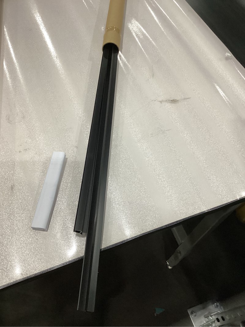 Condition photo showing New/Like New for 2PCS Shower Door Bottom Seal Strip, Black PVC, 36" Length, Fits 10mm Thick Glass, Prevents Leaks & Water Damage, Easy Installation, No Adhesive Required (Black, 36in for 3/8"(10mm) Door) 36in for 3/8"(10mm) Door Black