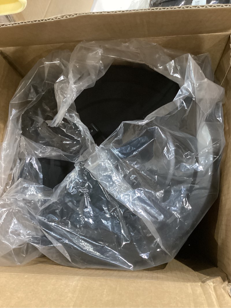 Condition photo showing New/Like New for Autumn Alley Small Farmhouse Bathroom Trash Can, Pet Proof Matte Black Trash Can with Lid for Rustic Bathroom, Farmhouse Kitchen Step Waste Bin, Retro Metal Wastebasket 5L/1.3 Gal. 1 Pack (Trash Can Only) Black