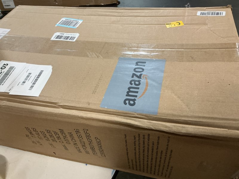 Condition photo showing As Is for Amazon Basics Portable Oil Radiator Heater for Indoor Use, 3 Heat Settings, Over-Heat Protection, ETL-certified Safety, 7 Oil-Filled Steel Fins, 1500W, 11"D x 14.8"W x 25.2"H, White