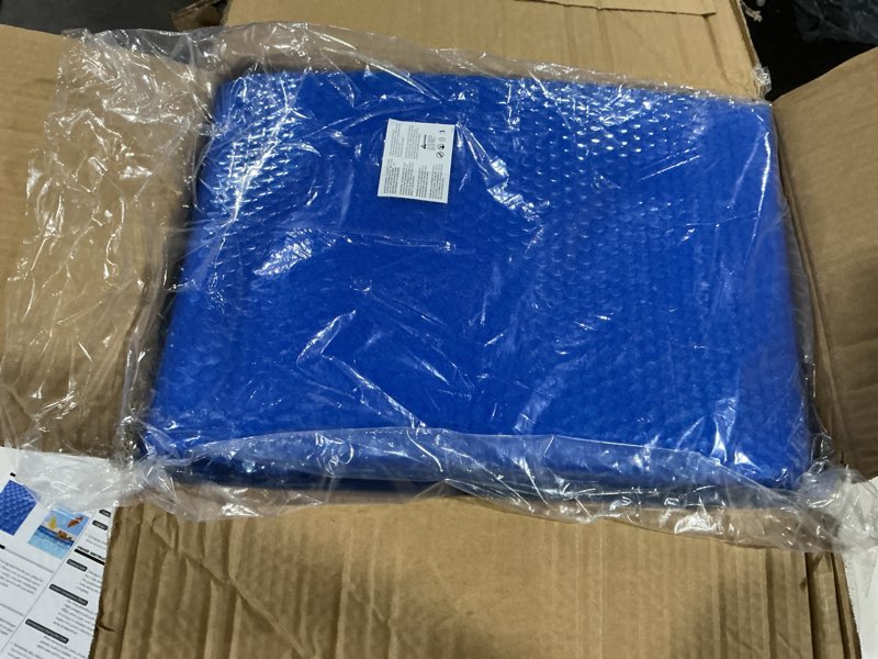 Condition photo showing Good Condition for bigxwell solar pool cover, blue 16-mil 16 x 32 foot rectangle for in-ground pools, 1600 series heavy-duty insulating pool heater covers.