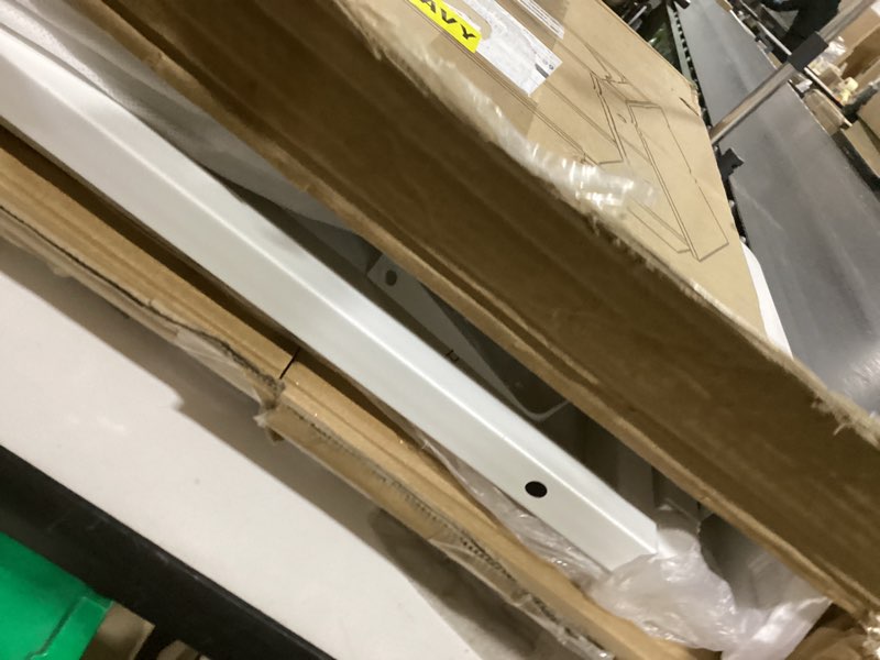 Condition photo showing As Is for Lufeiya Small White Kids Desk with Drawers for Bedroom, 32 Inch Home Office Desks with Fabric Storage Drawer and Bag, Study Writing Vanity Table for Small Spaces, White White 31.5"