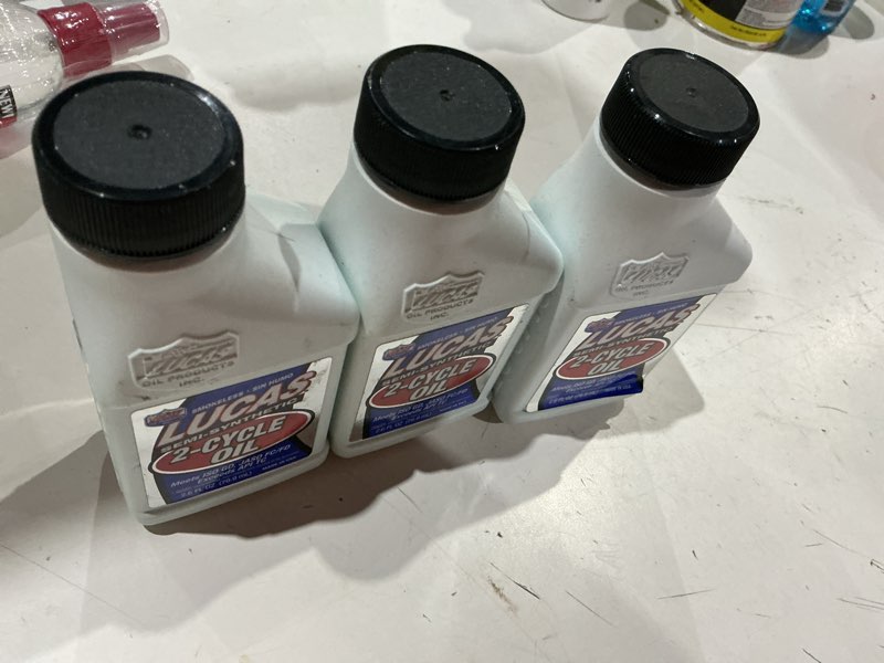 Condition photo showing As Is for lucas oil 10058 semi-synthetic 2-cycle motor oil - 2.6 ounce (pack of 3) 2.6 ounce (pack of 3) 1 pack