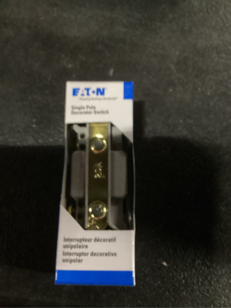 Condition photo showing New/Like New for eaton 20-amp single-pole rocker light switch, white