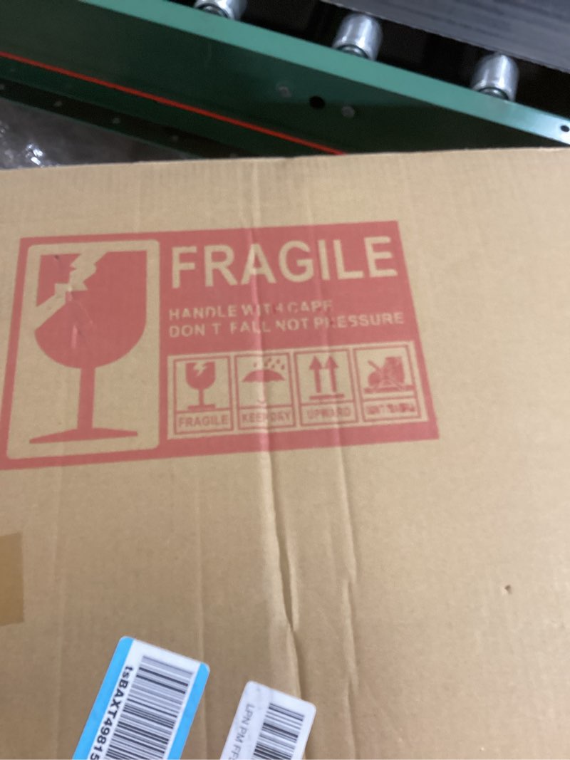 Condition photo showing New/Like New for 24x36 Inch LED Bathroom Vanity Mirror with lights,Wall Mounted Lighted Mirrors with Non-Rusting Gold Metal Frame Anti-Fog Memory Funtion Stepless Dimmable for Bathroom Decor(Horizontal&Vertical) Gold 24"L x 36"W