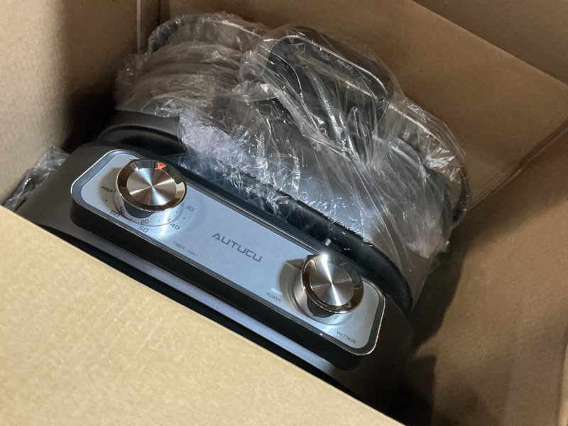 Condition photo showing New/Like New for 6-quart electric skillet, hot pot | non-stick pfoa-free ceramic-coated pot, 1600w, timer & 3 power settings for steak, egg, ramen, nonstick pot 6.3 quarts