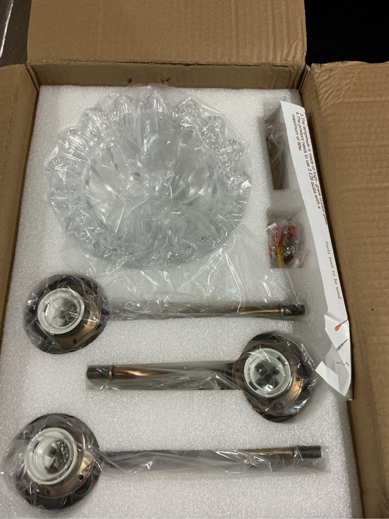 Condition photo showing Good Condition for Vintage Bathroom Vanity Light Fixture 3 Lights Vanity Lighting Matte Antique Brass Vanity Light for Bathroom Brass 3 Light