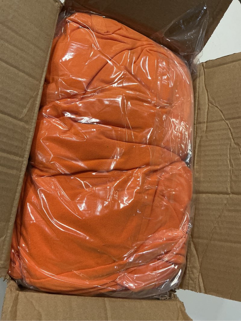 Condition photo showing Good Condition for hainarvers folding chair covers for wedding, 10pcs stretch spandex washable fabric chair cover, decoration chair cover for wedding, party, banquet, birthday, conference, event?orange, 10 pcs? orange 10pcs