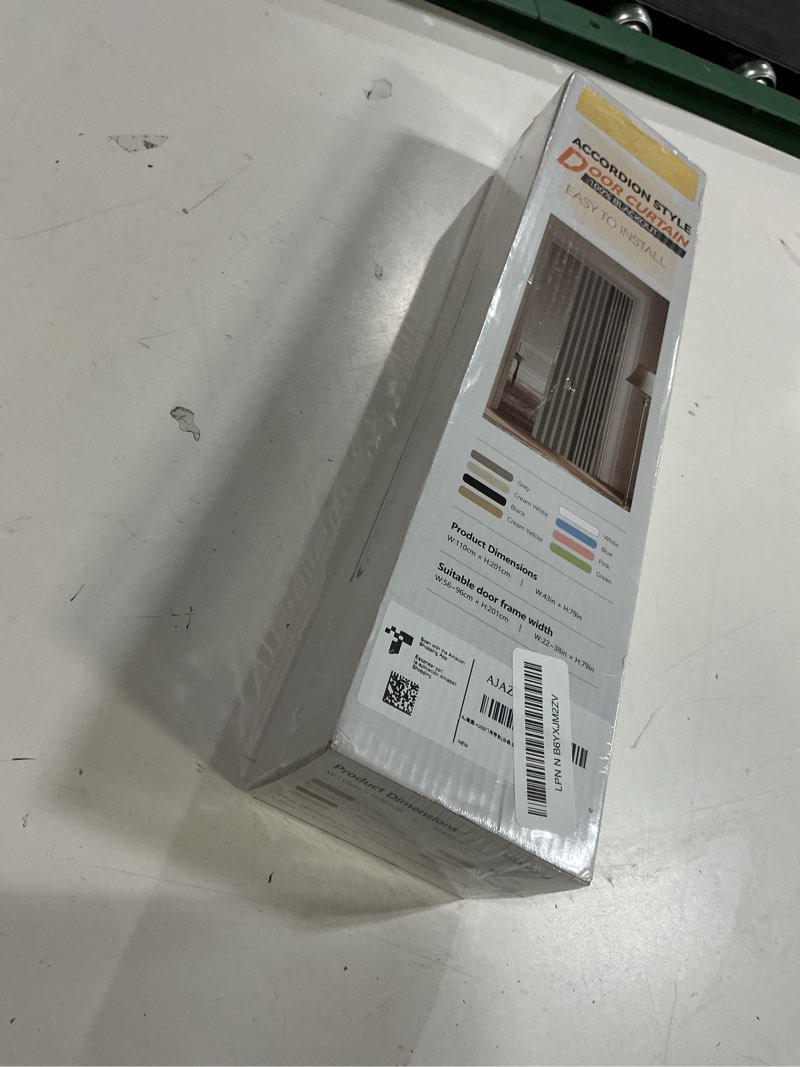 Condition photo showing New/Like New for ajazz 100% blackout magnetic door curtain patio door curtain invisible folding door for bedroom living room accordion doorway curtains sets included tracks (1panel, 43w x 79 l, white) 43"w x 79"l (pack of 1) white
