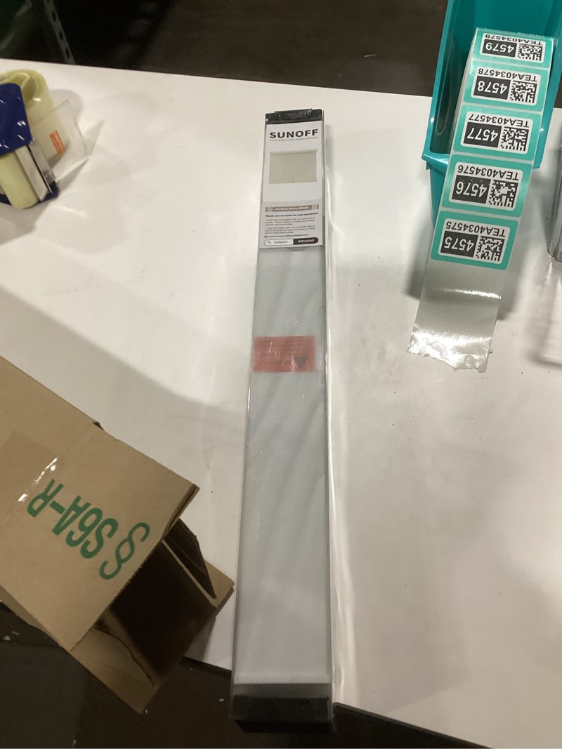 Condition photo showing New/Like New for Cordless Blackout Roller Shades Blinds for Windows Free-Stop,Pull Down Room Darkening with Valance,Thermal Insulated Woven Fabric Window Door Blinds for Home,Office,White 21" W x 72" L 21"W x 72"H White