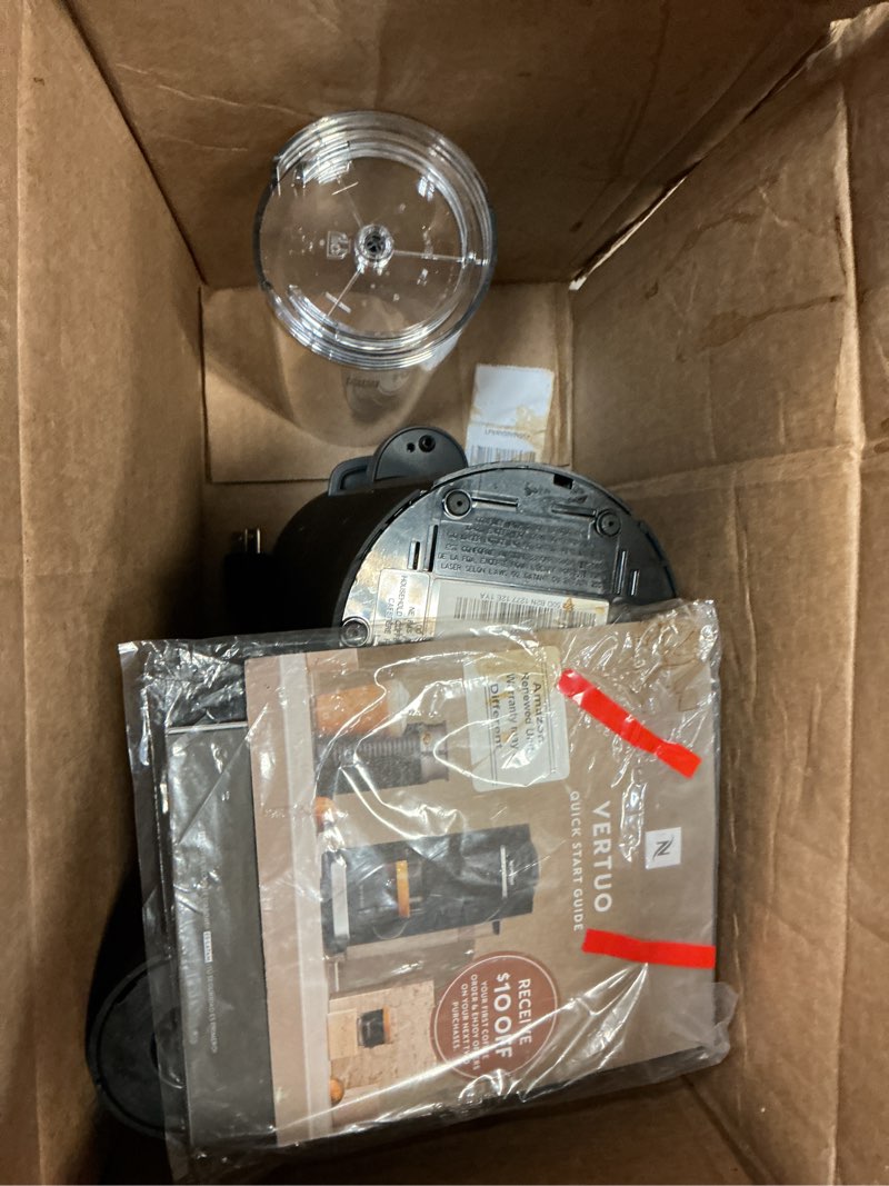 Condition photo showing As Is for Nespresso Vertuo Plus Coffee and Espresso Maker By De'Longhi, Ink Black Machine Only Ink Black