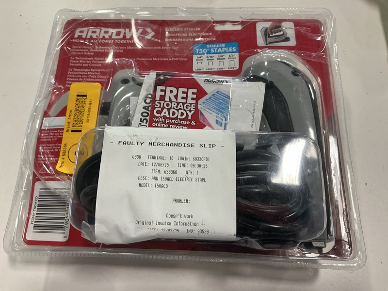 Condition photo showing Good Condition for Arrow T50ACD 3/8-in Corded Electric Staple Gun