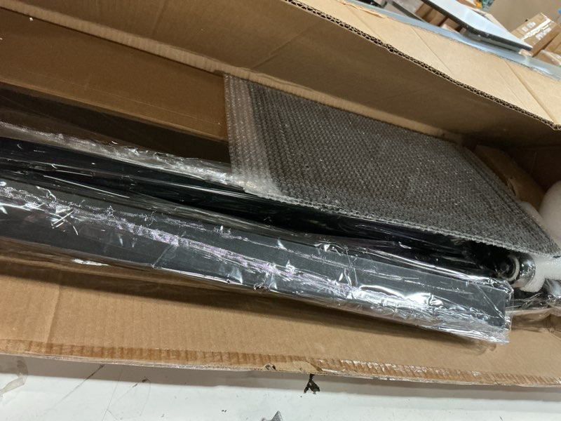 Condition photo showing New/Like New for tavr furniture mobile tv stand rolling tv cart floor stand with mount on lockable wheels height adjustable for 32-83 inch tv stand flat screen or curved tvs monitors display trolley loading 110 lbs black with 1 shelf