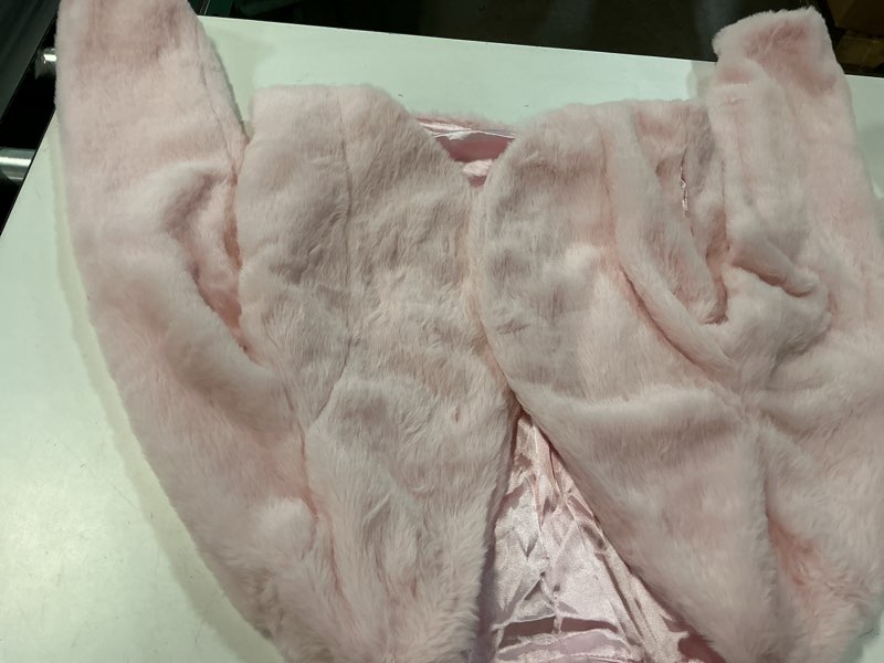 Condition photo showing Good Condition for allegra k cropped jacket for women's faux fur with pockets long sleeve open front wedding bolero gowns coat x-small pure pink
