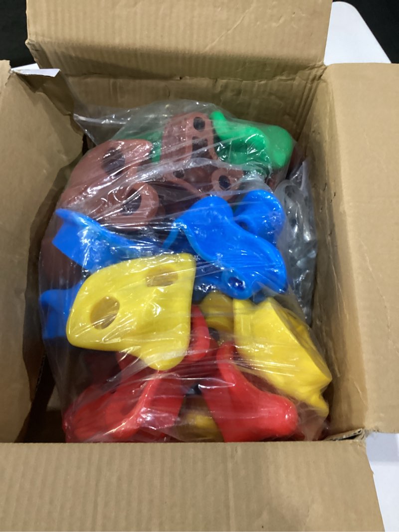Condition photo showing New/Like New for topnew 25pcs rock climbing holds for kids, large climbing holds for play set, swingset - adult rock wall holds with mounting hardware for indoor outdoor rock climbing wall 25 pcs rock climbing holds