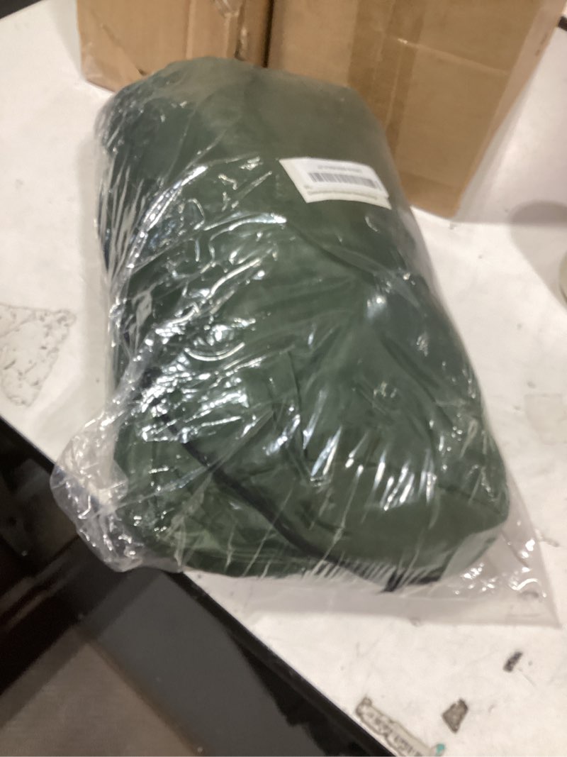 Condition photo showing New/Like New for envelope sleeping bags 4 seasons warm or cold lightweight indoor outdoor sleeping bags for adults, backpacking, camping green