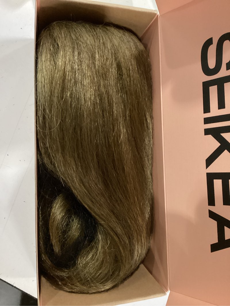 Condition photo showing New/Like New for SEIKEA Cheer Ponytail Hair Piece, 100% Super Protein Fiber Straight Cheerleader Hairpiece Lightweight Silky Smooth Fluffy 18" Ponytail Extension for Cheerleader Competition, Dance Ash Blonde