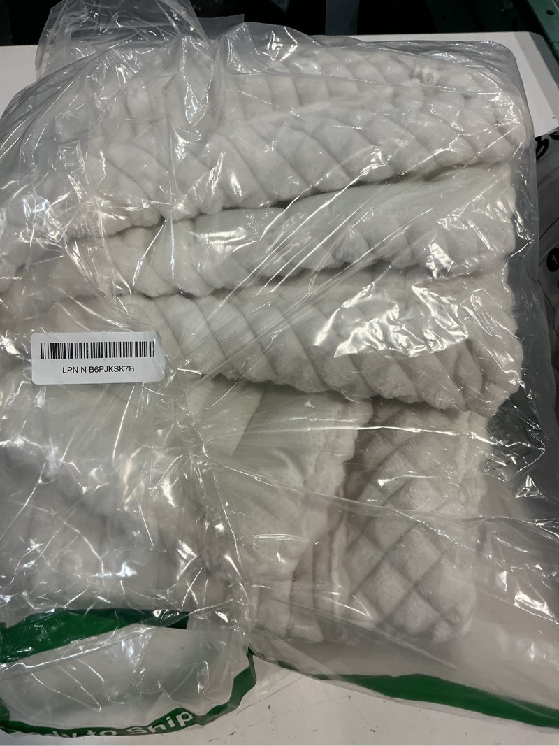 Condition photo showing Good Condition for hyha couch covers for dogs washable, non slip plush dog sofa protectors, fuzzy pet couch covers for 3 cushion sofa pet friendly (white, 27.6" x 59") white 27.6" x 59"