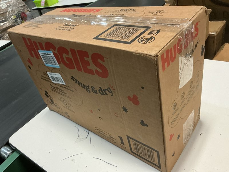 Condition photo showing New/Like New for huggies size 1 diapers, snug & dry newborn diapers, size 1 (8-14 lbs), 256 count (4 packs of 64), packaging may vary
