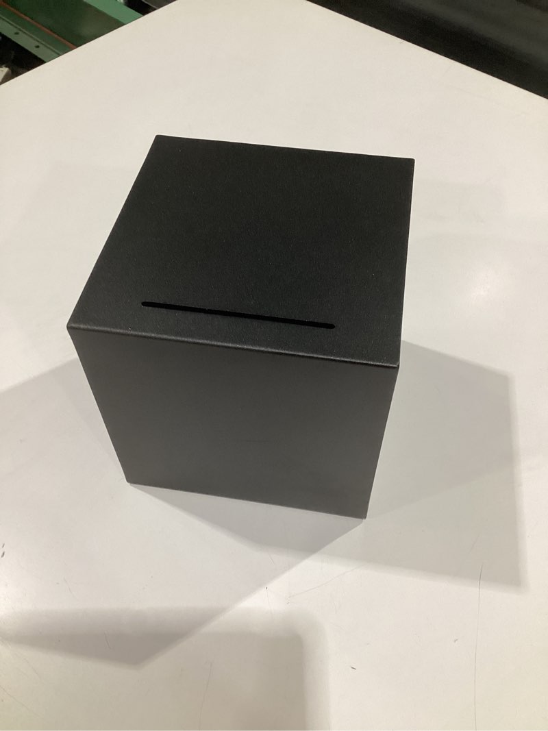 Condition photo showing Good Condition for Stainless Steel Piggy Bank for Adults, Indestructible Savings Box for Cash, Must-Break-to-Open Metal Secure Money Banks for Kids, Unbreakable Coin Bank for Money Saving Plan (Black, 5.91inch) 5.91inch Black