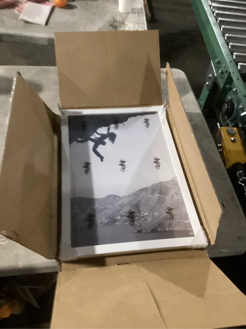 Condition photo showing Good Condition for ktkde 12x18 picture frame white wooden, polished plexiglass, rectangle photo frame for photos,studio gallery wall hanging posters & best gift white 12x18-1pack
