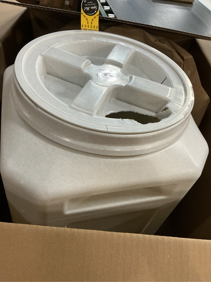 Condition photo showing As Is for gamma2 vittles vault pet food storage containers - sealed dog and cat food storage container, fits up to 50lbs, made in the usa - [14"l x 20"h] 50 pounds