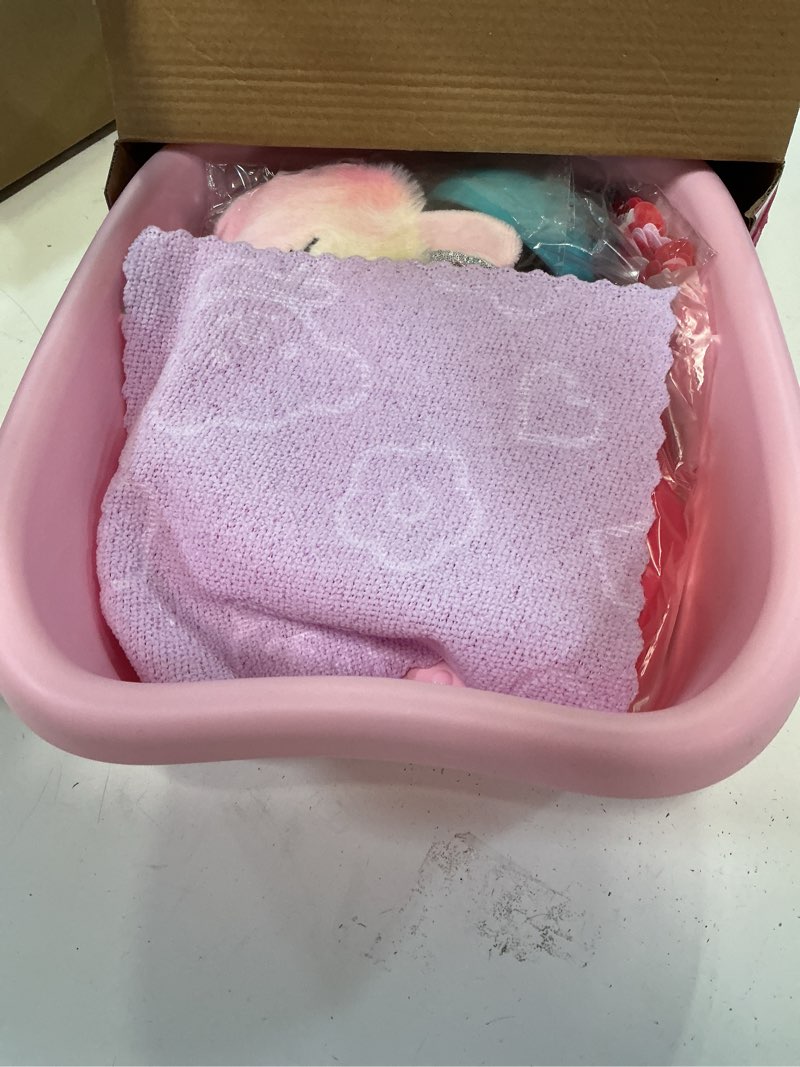 Condition photo showing Good Condition for Kids Foot Spa Kit with Pedicure Set for Girls 3-8, All-in-1 Kids Spa Day Kit with Bubble Soak & Massage, Sleepover Party Birthday Gifts Pink