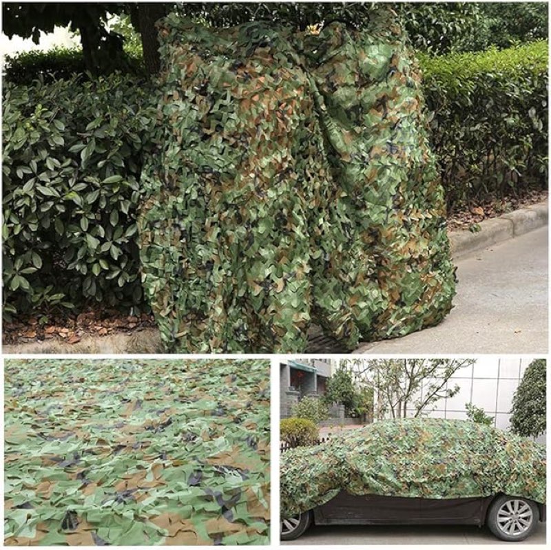 Jolan Camo Netting,Army Camouflage Net,Forest Landscape Camouflage Net,Light and Durable,Used for Sun Protection,Military,Photography,Garden Fence Theme Decoration