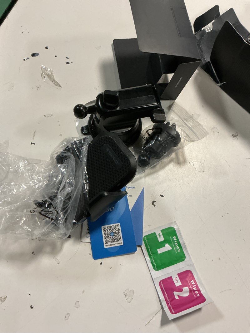 Condition photo showing Good Condition for [true military-grade] car phone holder vanmass [upgraded strongest suction&clip] cell phone mount for dashboard windshield vent kit, truck cradle stand for iphone 17 pro max 16 15 14 android,ink black