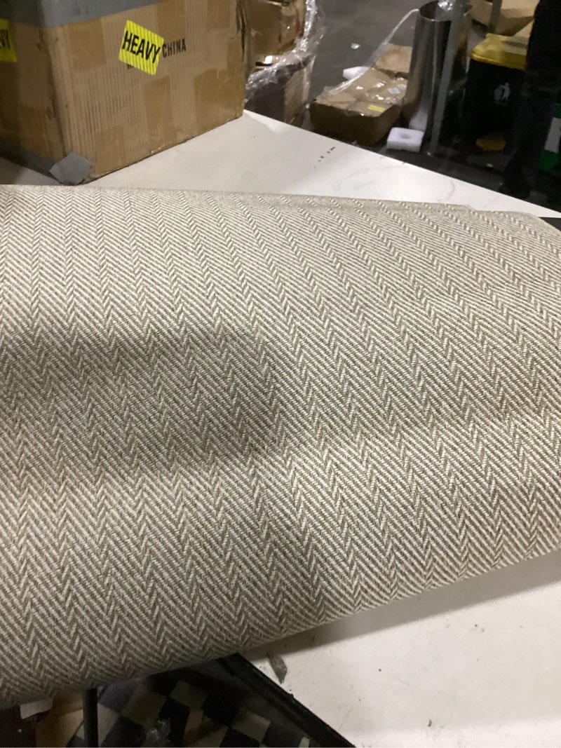 Condition photo showing Good Condition for color&geometry ultra-thin indoor door mat, 36"x56" low-profile non-slip entryway rug with modern geometric texture, washable doormat for indoor entrance, front door, khaki (rolled-up no creases) khaki 3' x 4'8" (rectangular)