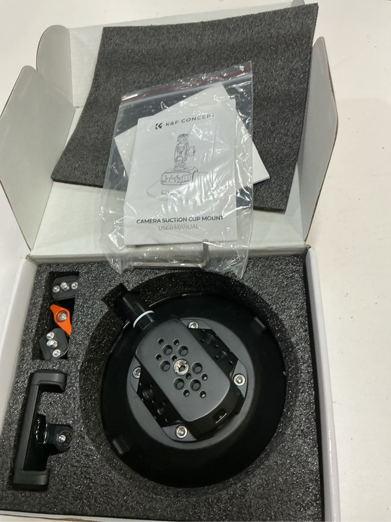 Condition photo showing Good Condition for k&f concept 6" suction cup camera mount with magic arm, arri style 1/4" 3/8" threads, quick release car mount for dslrs action camera phone video shooting compatible with hero 13 12 dji insta360 6 inch