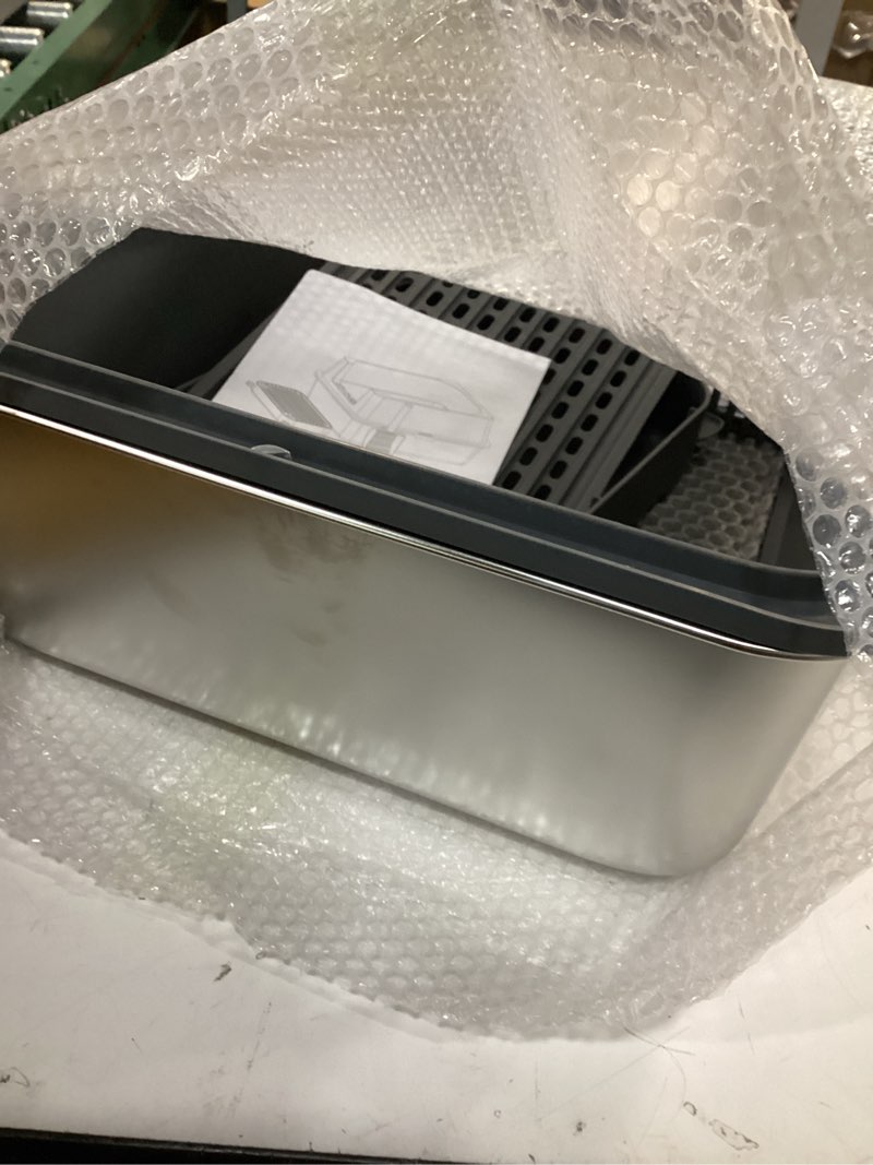 Condition photo showing New/Like New for Extra Large Stainless Steel Cat Litter Box with High Sided Walls for Big Cats, Anti Urine Leakage, Odorless and Easy Cleaning, for Healthy Cats, Includes Foot Pad & Scoop - XXL Litter Box