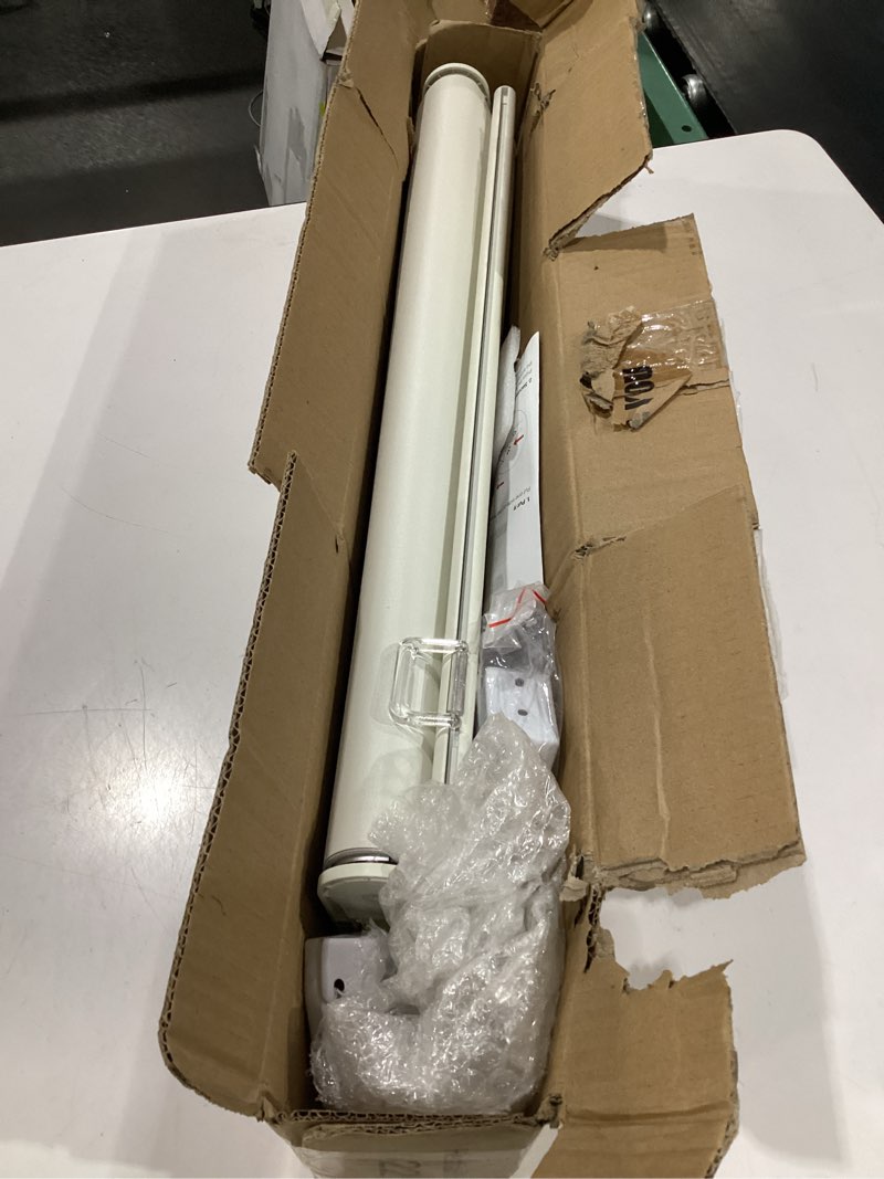 Condition photo showing New/Like New for hestia no drill cordless blackout roller shades screwless waterproof shower window blinds, auto-retraction easy install blind for bathroom/kitchen/office/exterior, cream, 22" w x 54" h 22"w x 54"h sliver birch