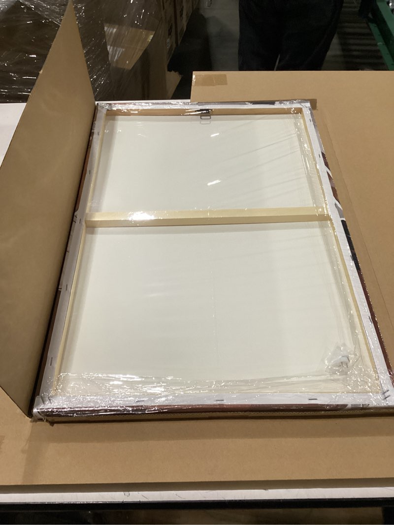 Condition photo showing New/Like New for Framed Beige Abstract Canvas Wall Art Bohemian Polka Dot Pattern Neutral Minimalist Painting Poster Artwork Print Office Living Room Bedroom Decor 12x16 Inch Ready to Hang Abstract polka dots 12x16in