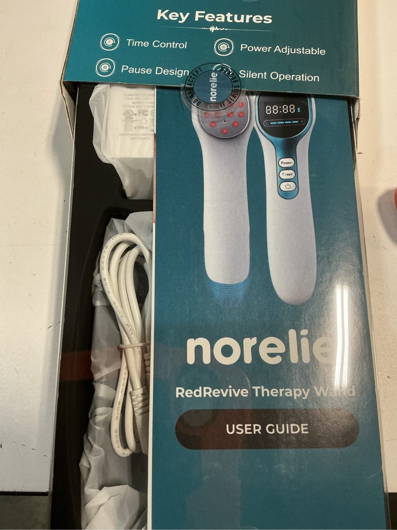 Condition photo showing New/Like New for Norelie RedRevive Cold Laser Therapy Device | Handheld Red Light Laser Therapy Wand for Humans | Portable Infrared & Low-Level Light Device with 4 Modes and Extended 90-Day Warranty