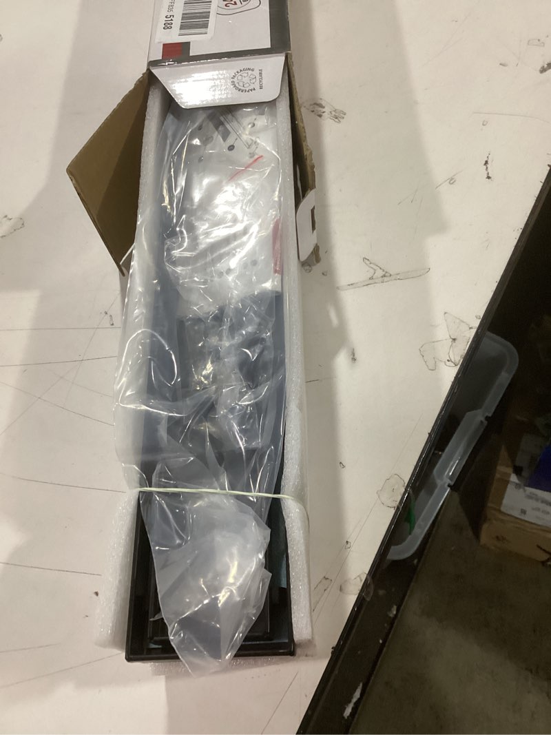 Condition photo showing Good Condition for Neodrain 24-Inch Linear Shower Drain with Tile Insert Grate, Matte Black 304 Stainless Steel Rectangle Shower Floor Drain, Linear Drain with Leveling Feet, Hair Strainer Matte Black 24 IN