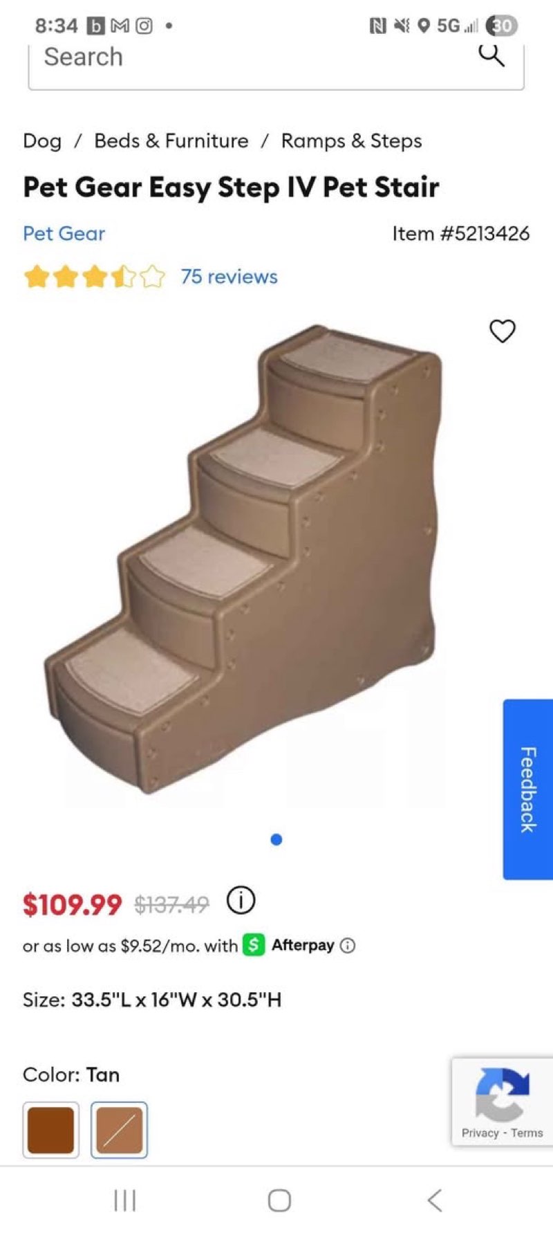 (incomplete )pet gear easy step iv pet stair