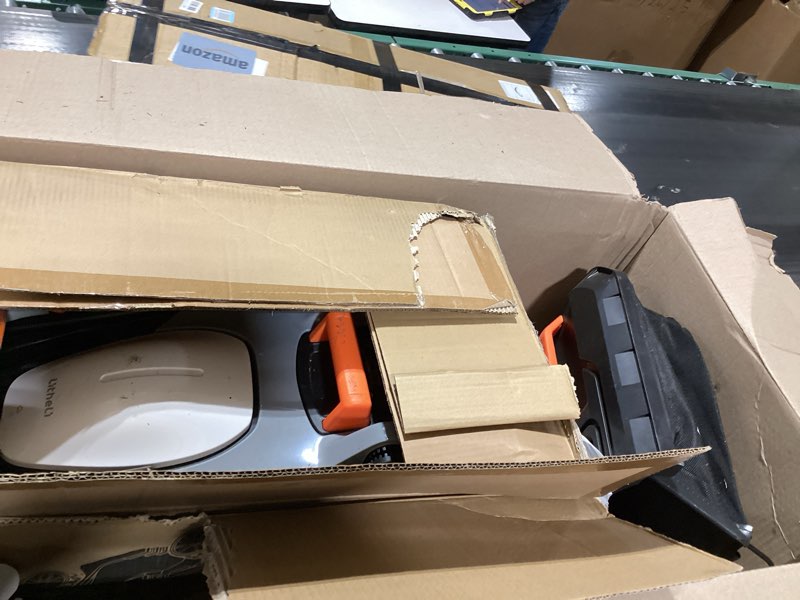 Condition photo showing As Is for Litheli Cordless Lawn Mower 13 Inch, U20 Handy+ 20V Electric Lawn Mowers for Garden, Yard and Farm, 5 Heights Adjustment, Light Weight,4.0Ah Portable Battery Included Orange 1 Battery