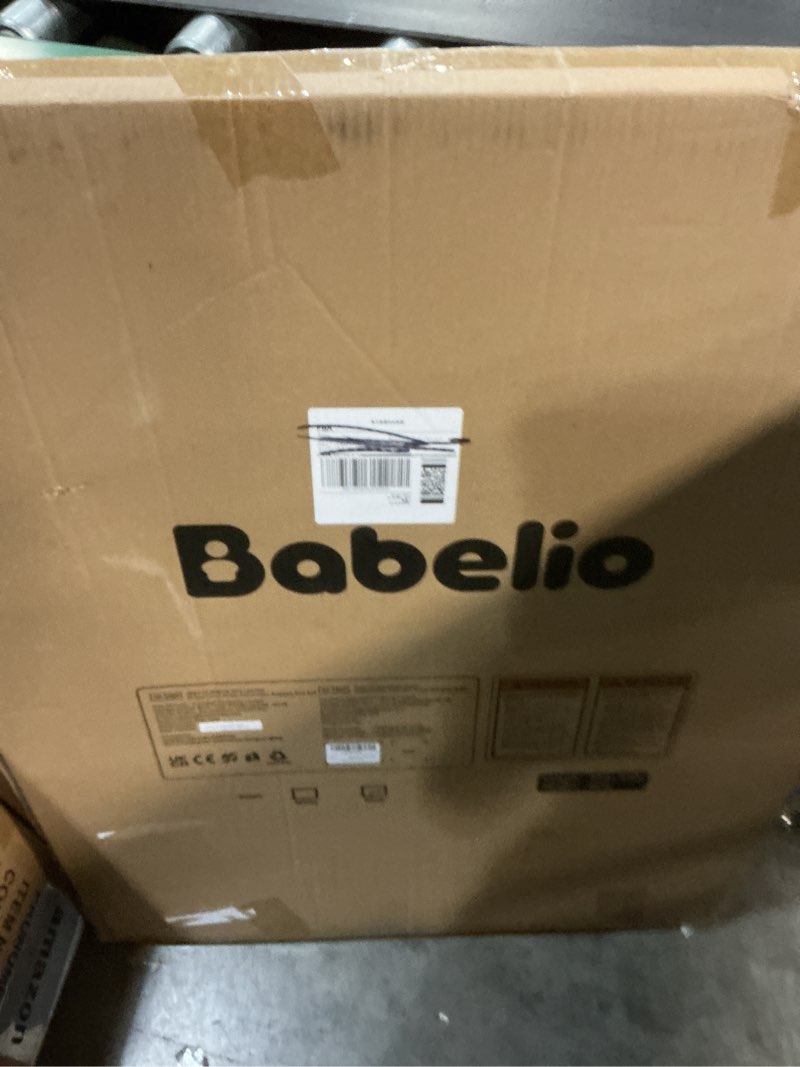 Condition photo showing New/Like New for babelio easy to remove & no bottom bar baby gate, 29-43", 36" h extra tall hardware mounted (drill needed)| wide walk-thru| auto-close safety dog/pet gate for stairs & doorways (black) black 29-43" w, 36" h extra tall