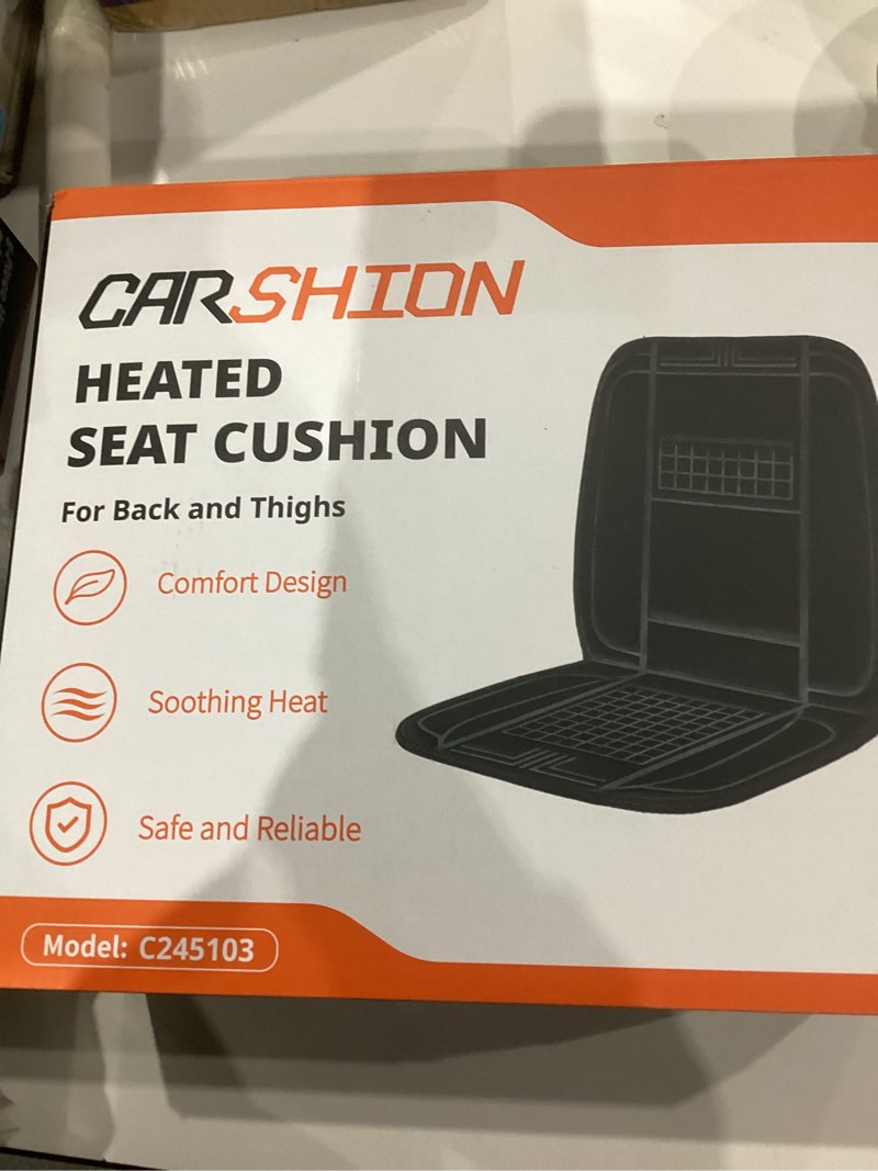 Condition photo showing New/Like New for Heated Seat Cover 22“ Wide with Fast Heat Large Size Warmer for Winter