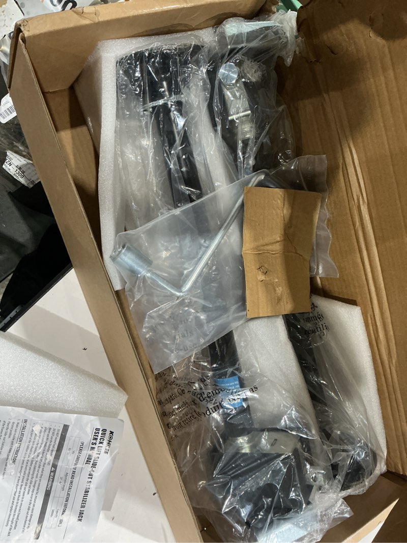 Condition photo showing Good Condition for kohree set of 2 rv slide out supports, heavy duty camper support jacks, supports up to 5000lbs, adjust from 20"-49" height by power drill or hand crank handle, rv camper accessories for travel trailer