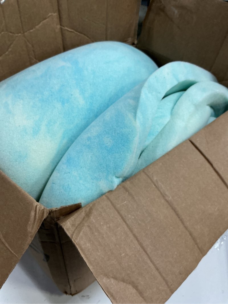 Condition photo showing As Is for best price mattress 1.5 inch ventilated memory foam mattress topper, cooling gel infusion, certipur-us certified, dorm essentials, twin xl twin xl 1.5 inch