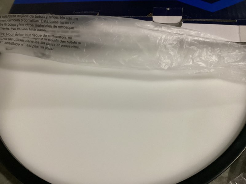  project source 15-in black indoor 1 -light led flush mount light with plastic shade