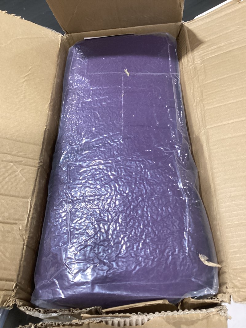 Condition photo showing Good Condition for organic buckwheat bolster (24x10.5x5.5 in) supportive rectangular meditation pillow 100% cotton cover yoga pillow purple
