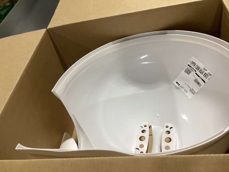 Condition photo showing As Is for Petmate Booda Clean Step Cat Litter Box Dome (Made in the USA with 95% Recycled Materials)- Pearl White, Made in USA Cleanstep Litter Box Pearl White